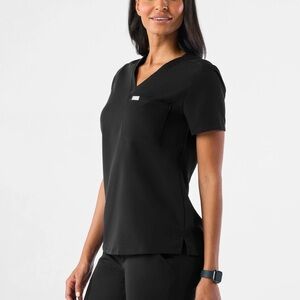 Figs Women's Classic Black Scrub Top